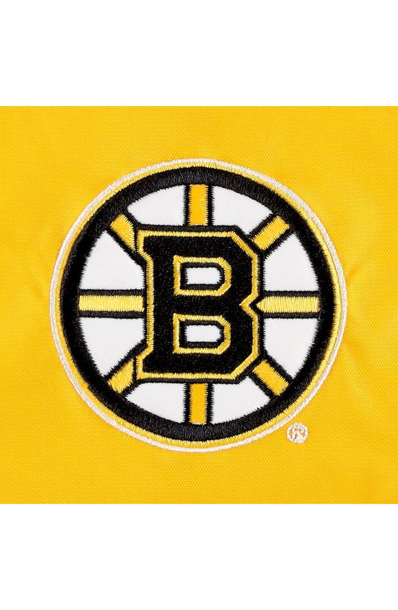 Tommy Hilfiger Women's Tommy Hilfiger Black/Gold Boston Bruins Staci Half-Zip Windbreaker Jacket, Alternate, color, Black