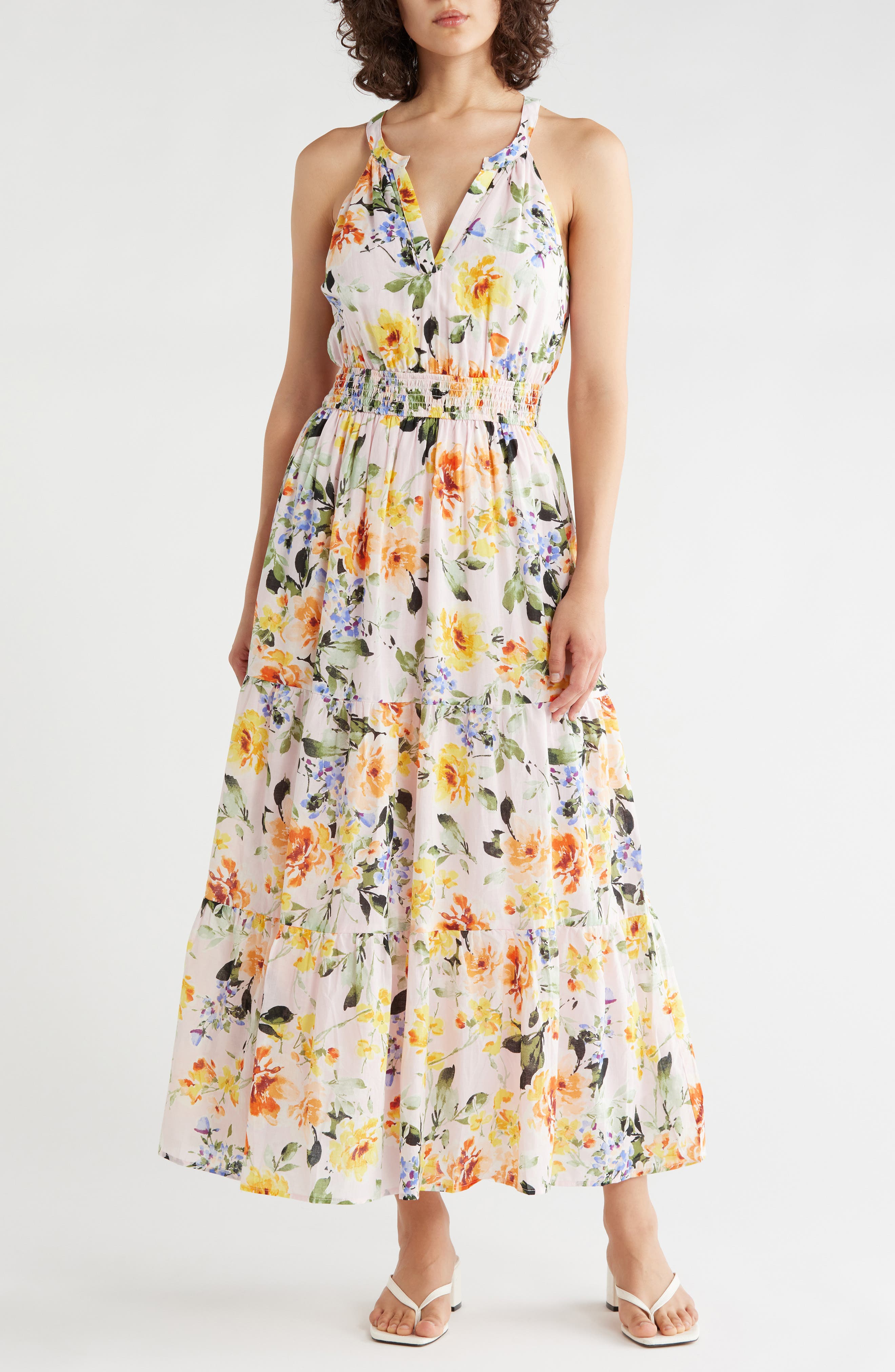 Lovestitch Halter Tiered Maxi Dress
