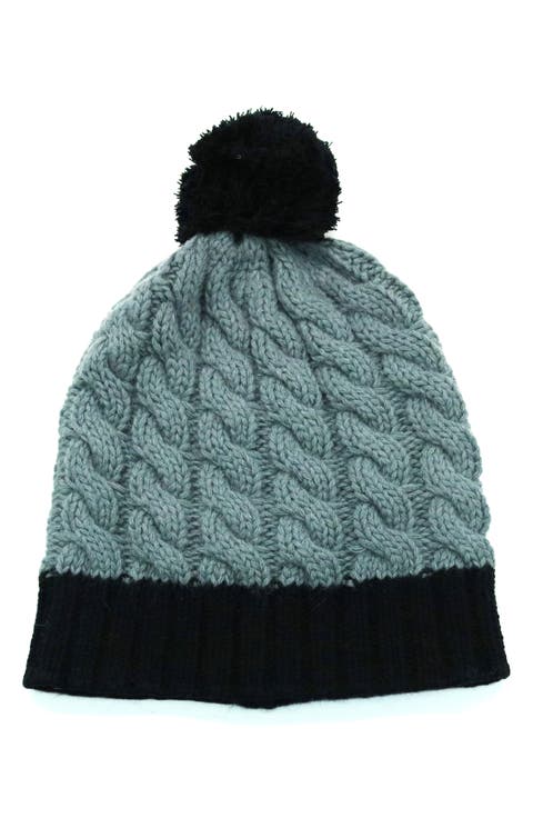 Wool Blend Pompom Beanie