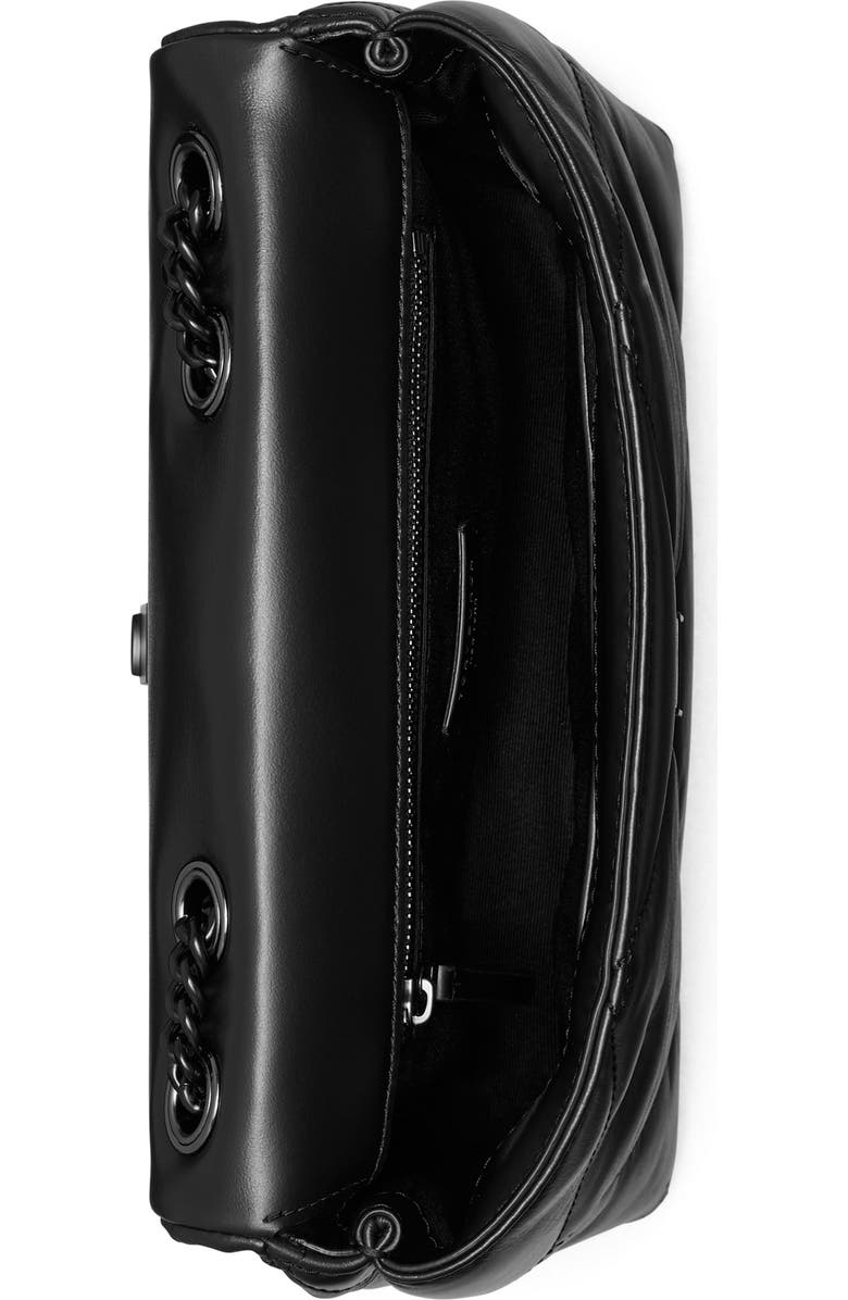 Tory Burch Kira Diamond Quilt Shoulder Bag, Alternate, color, Black