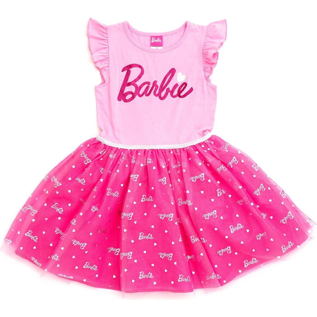 Barbie Sleeveless Tulle Dress In Pink