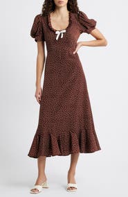 Sister Jane Knick Knack Ruffle Puff Sleeve Maxi Dress