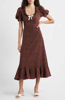 Sister Jane Knick Knack Ruffle Puff Sleeve Maxi Dress