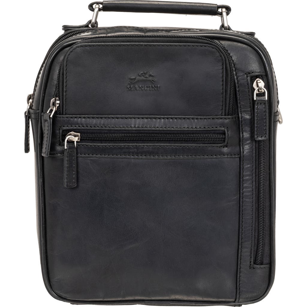 Mancini Large Crossbody Bag In Black
