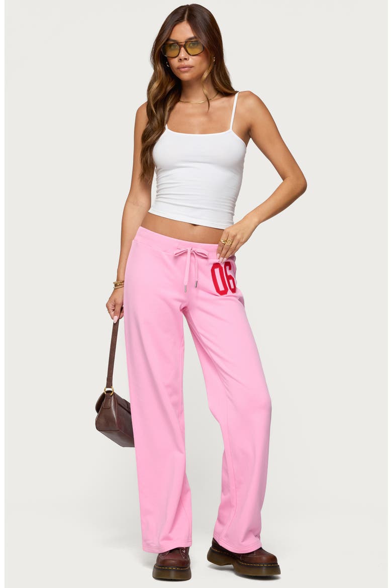 06 Wide Leg Drawstring Sweatpants, Alternate, color, PINK