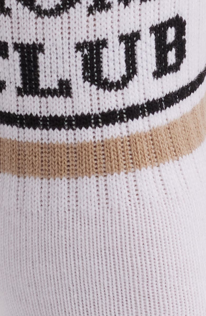 Friday Feelin’ Tired Moms Club Crew Socks, Alternate, color, White