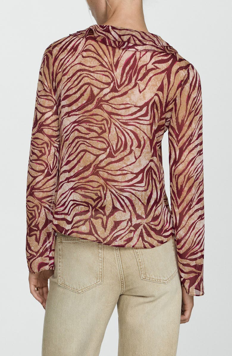 MANGO Ruffles Print Top, Alternate, color, 