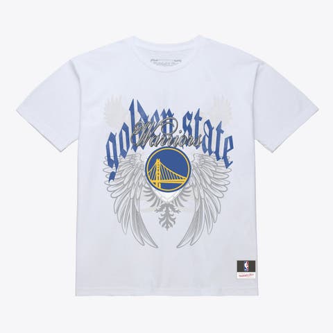 Men's Mitchell & Ness White Golden State Warriors Old English Classic T-Shirt