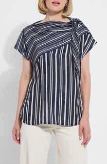 Lysse Tamar Stripe Tie Neck Top