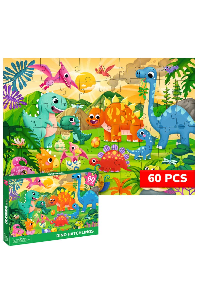 Quokka 60-Piece Jigsaw Puzzle for Kids - Animal and Fantasy, Main, color, Dino