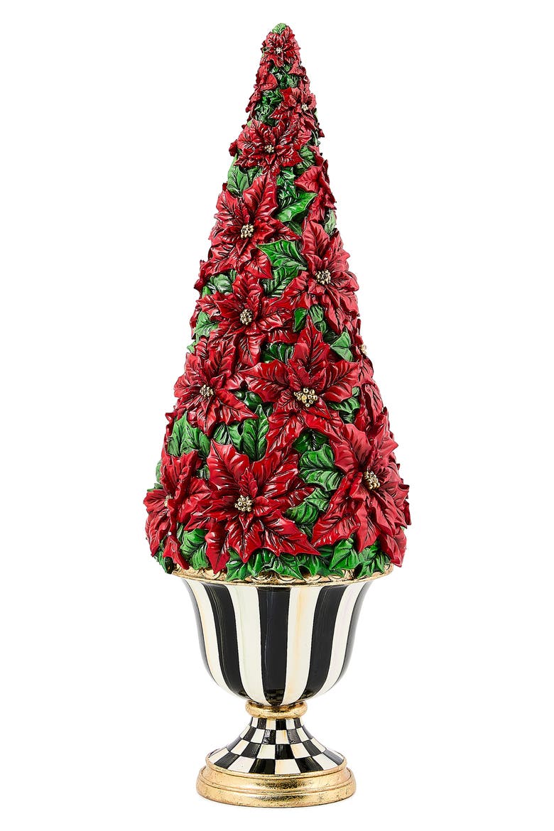 Illuminated Poinsettia Tree, Main, color, RED