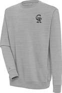 ANTIGUA Men's Antigua Heather Gray Colorado Rockies Victory Pullover Sweatshirt