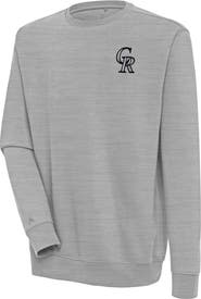 ANTIGUA Men's Antigua Heather Gray Colorado Rockies Victory Pullover Sweatshirt
