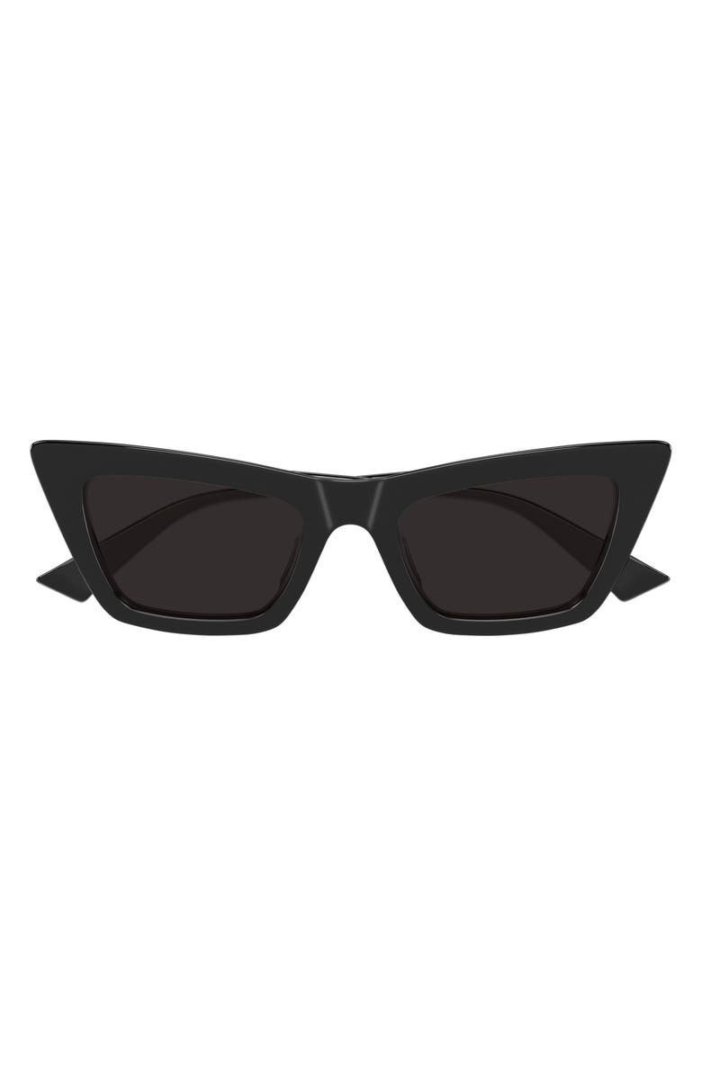 Bottega Veneta 53mm Cat Eye Sunglasses, Main, color, Black