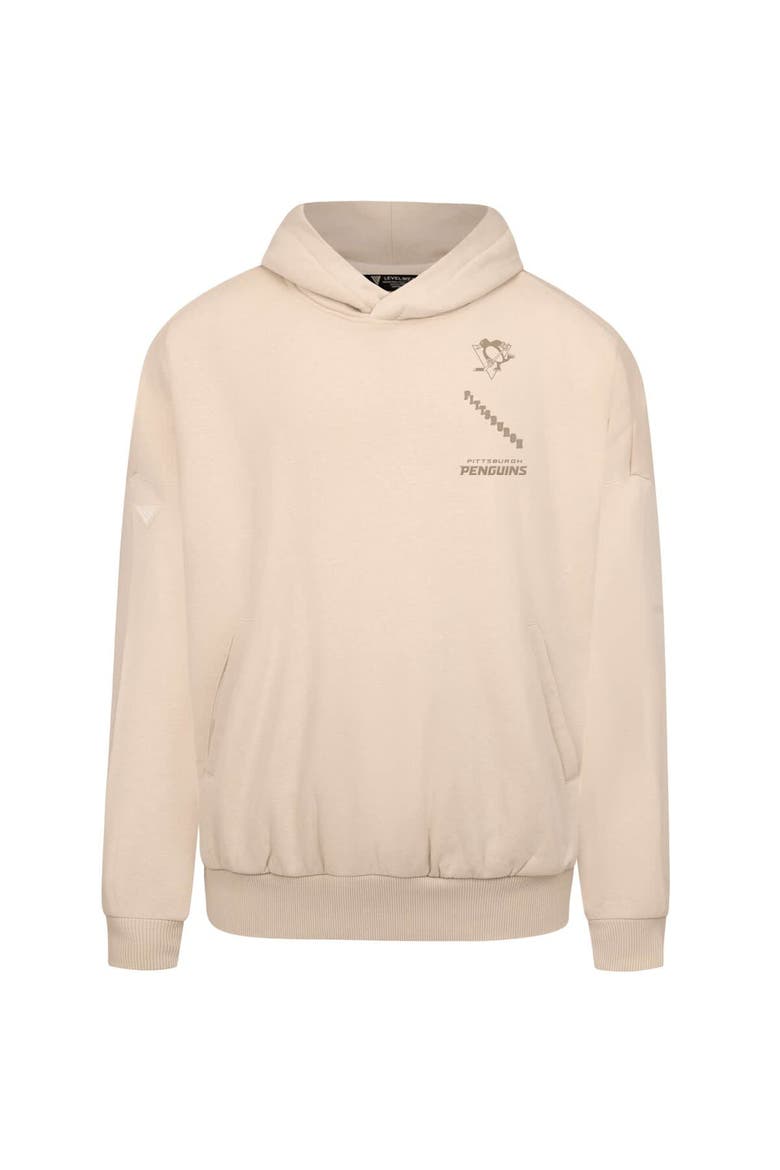 Men's Levelwear Cream Pittsburgh Penguins Contact Stamp Pullover Hoodie, Alternate, color, Cream