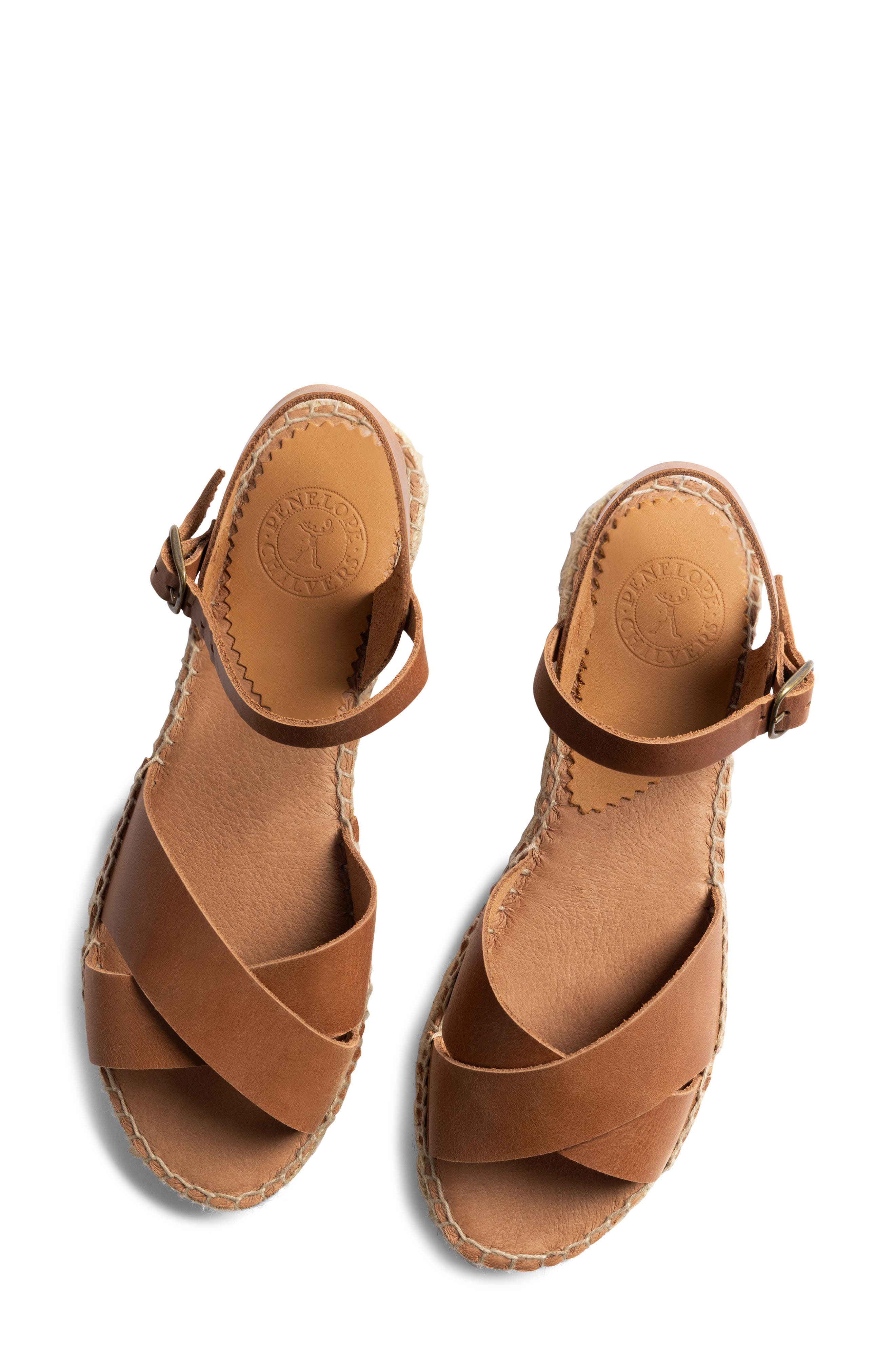 Penelope Chilvers Campo Ankle Strap Espadrille Platform Sandal, Alternate, color, Tan