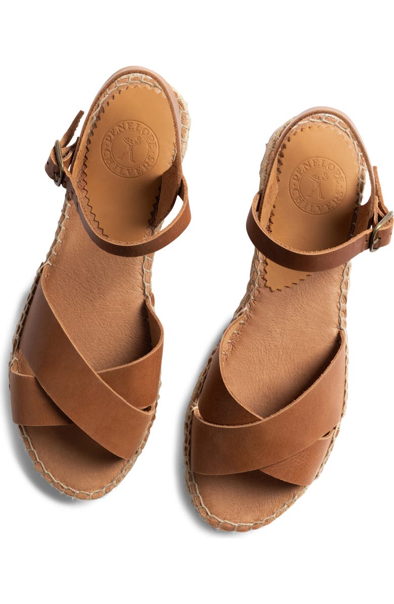 Penelope Chilvers Campo Ankle Strap Espadrille Platform Sandal, Alternate, color, Tan