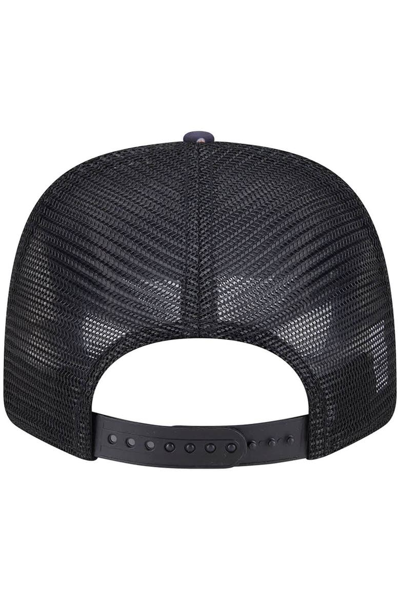 Men's New Era Black Chicago Cubs Adventure Drinks Pattern 9SEVENTY Stretch-Snap Hat, Alternate, color, Navy