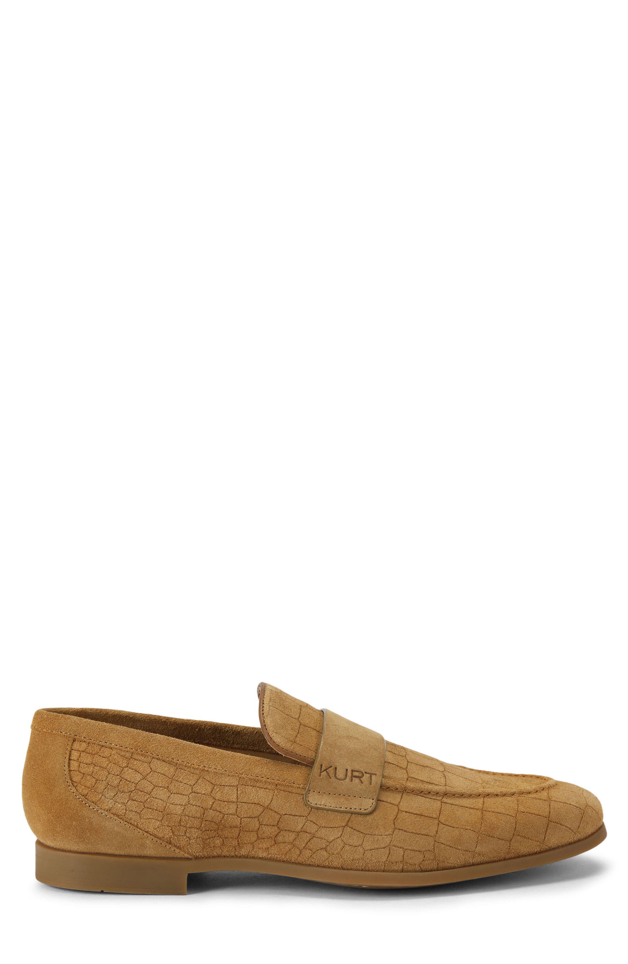 Kurt Geiger London Aldgate Flex Reptile Embossed Loafer, Main, color, Light/ Pastel Brown