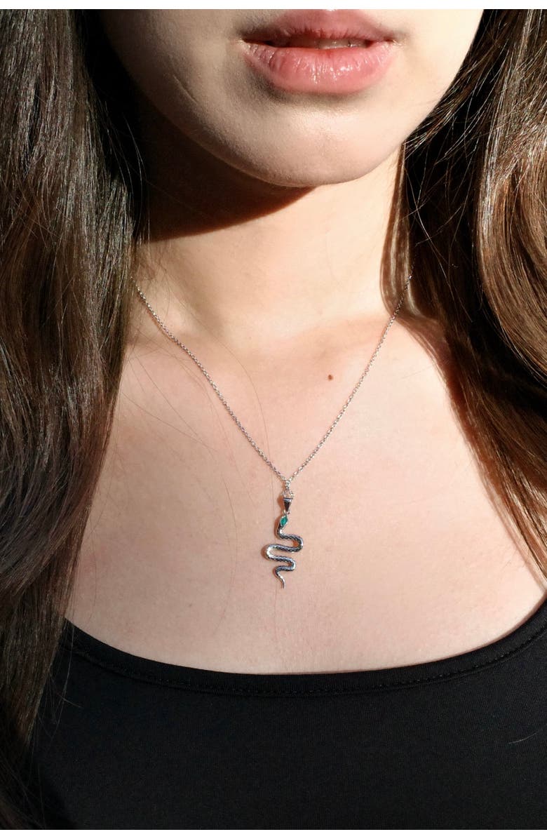 seree Year of the Snake I Limited edition pendant necklace, Alternate, color, Silver