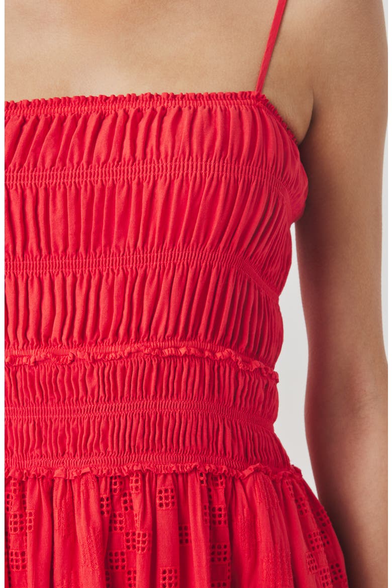 Kenzie Eyelet Sleeveless Maxi Dress, Alternate, color, SCARLET RED