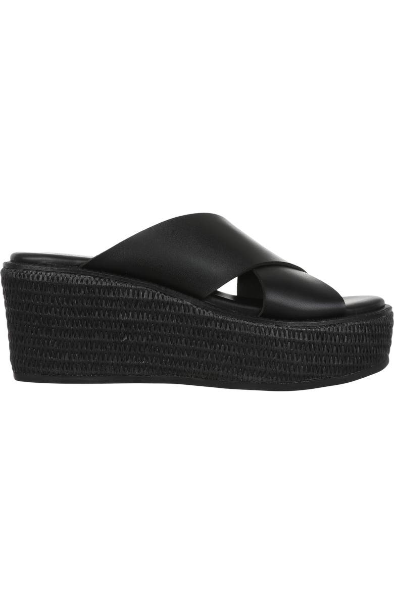 NORDSTROM RACK Frankie Wedge Platform Sandal, Alternate, color, Black