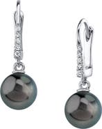 The Pearl Source Tahitian South Sea Pearl & Diamond Susan Earrings