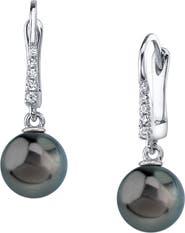 The Pearl Source Tahitian South Sea Pearl & Diamond Susan Earrings