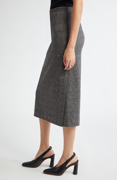 VINCE VINCE GLEN PLAID SIDE SLIT MIDI SKIRT 