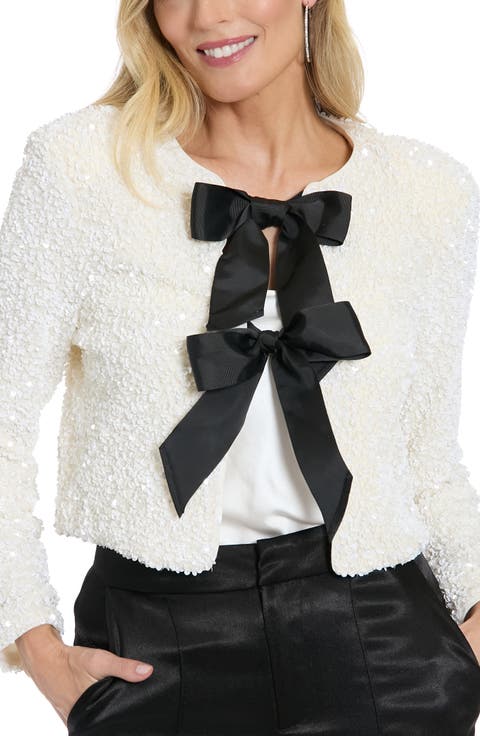 Double Bow Sequin Jacket