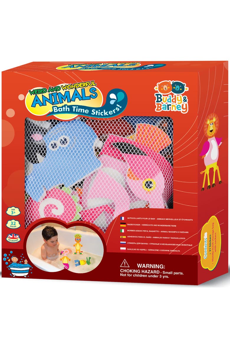 Weird & Wonderful Animals Bath Time Stickers Age 3+, Alternate, color, Multicolored