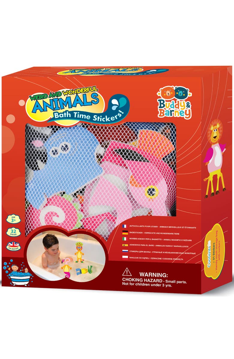 Buddy & Barney Weird & Wonderful Animals Bath Time Stickers Age 3+, Alternate, color,