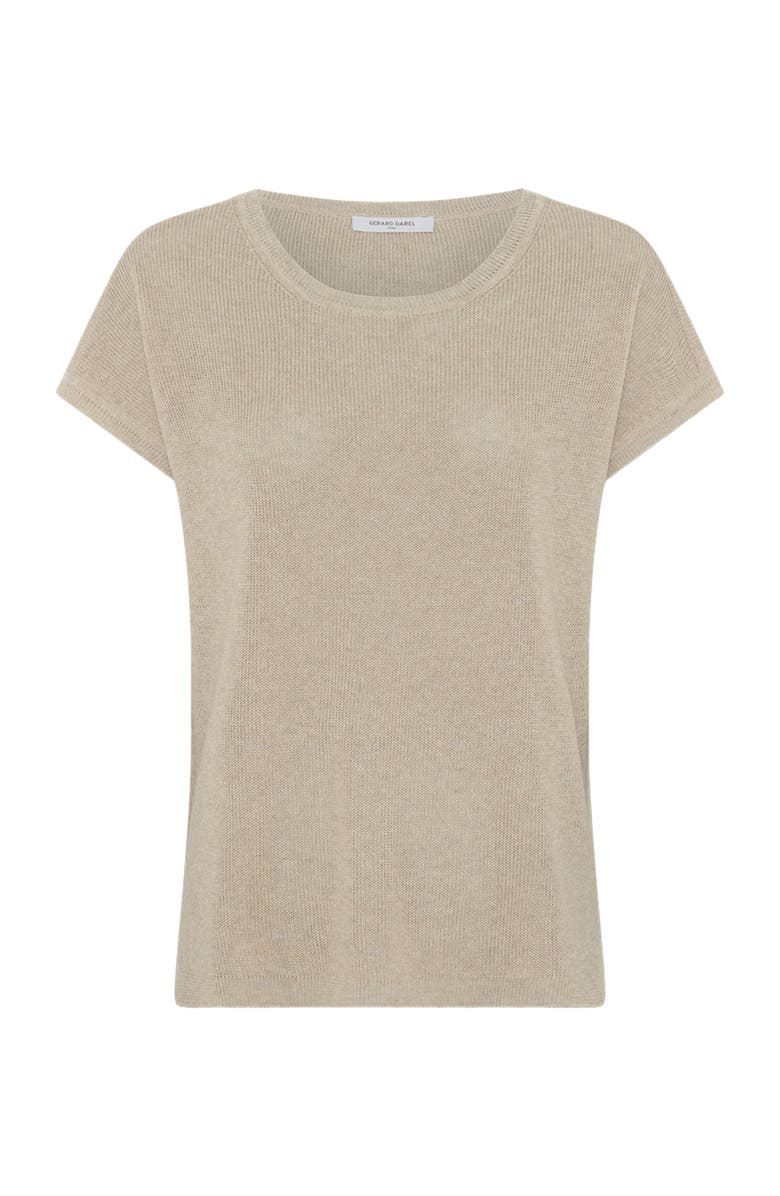 GERARD DAREL Lixia Short Sleeve Sweater, Alternate, color, Natural