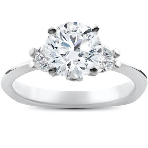 Bliss Diamond 1 3/8ct 3 Stone Diamond Solitaire Engagement Ring 14k Gold Lab Grown