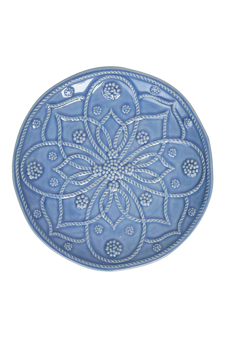 Jardins du Monde Set of 4 Side/Cocktail Plates, Alternate, color, CHAMBRAY