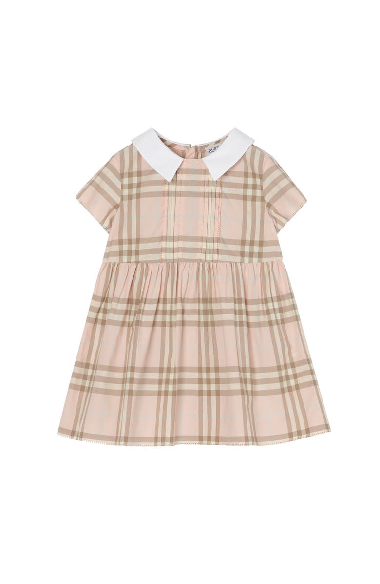 Burberry Check Cotton Dress, Main, color, Archive Pink
