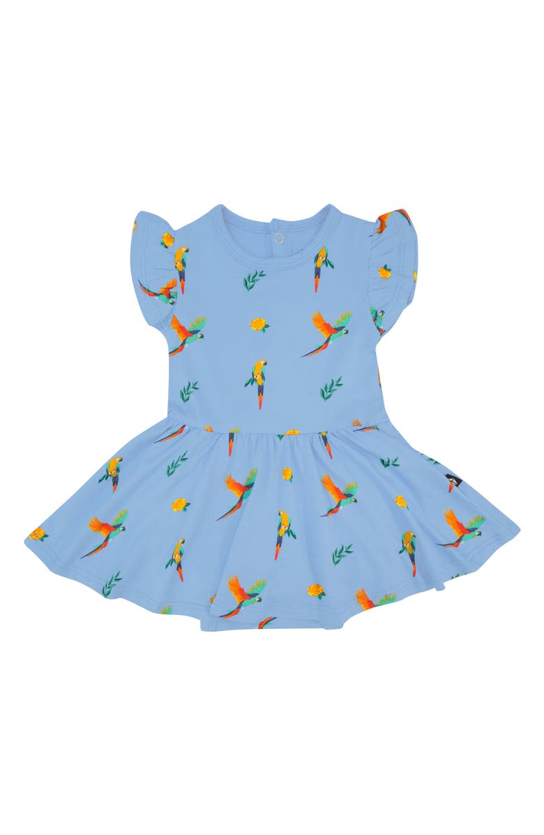 Kyte BABY Macaw Twirl Skirted Bodysuit, Main, color,