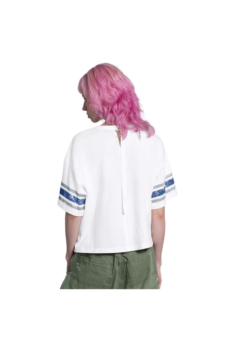 Women's Starter  White Los Angeles Dodgers Cropped Hurry Up Offense T-Shirt, Alternate, color, White