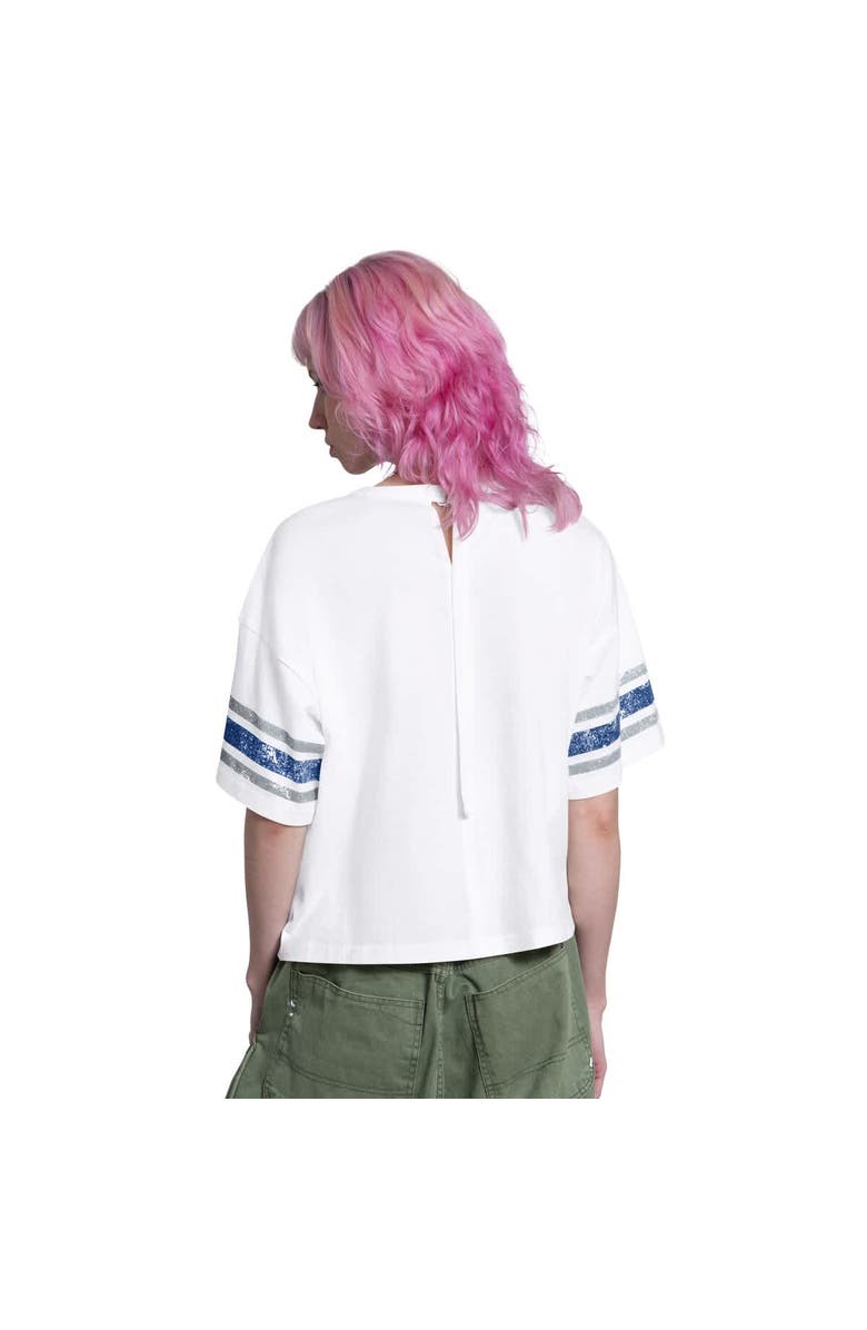 STARTER Women's Starter White Los Angeles Dodgers Cropped Hurry Up Offense T-Shirt, Alternate, color, White