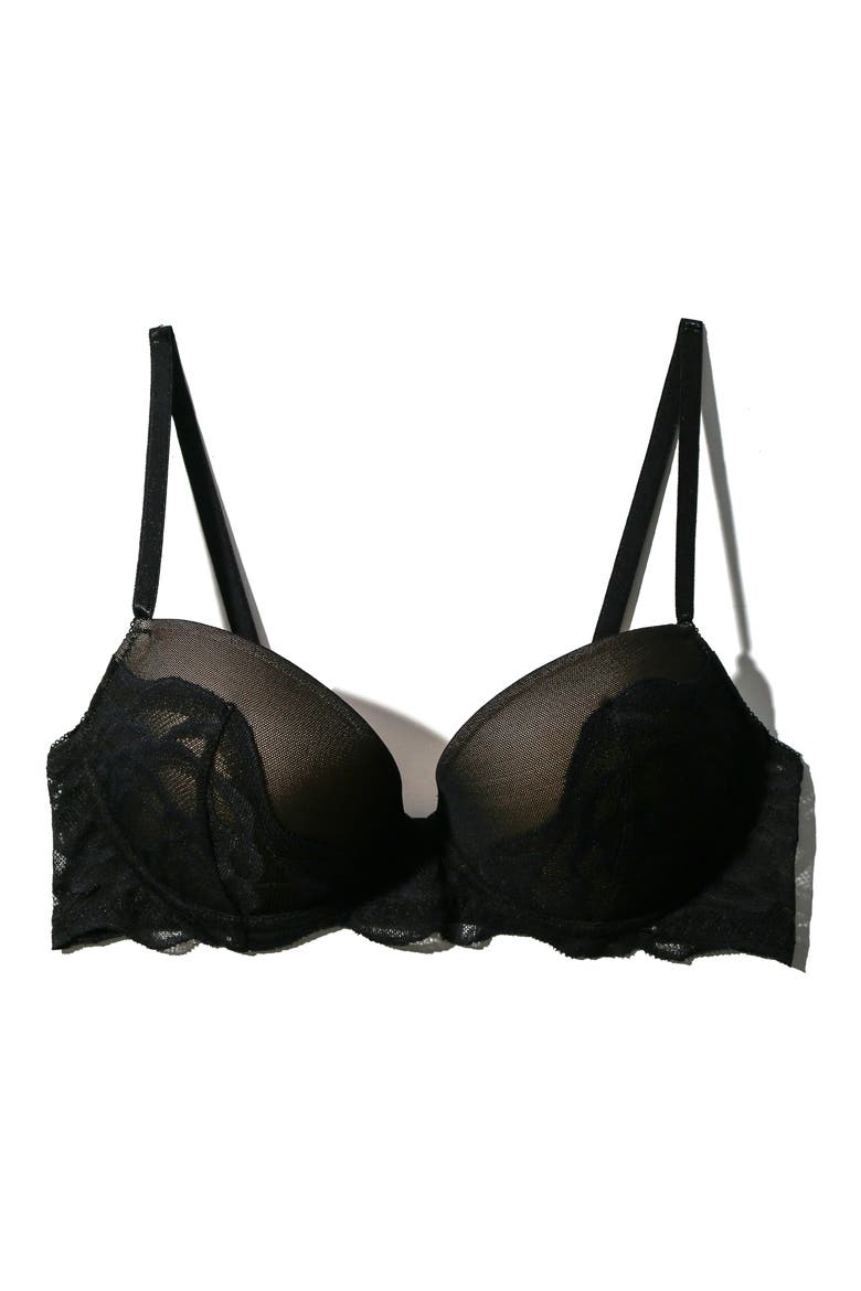 Dark Romance Underwire Bra, Alternate, color, BLACK