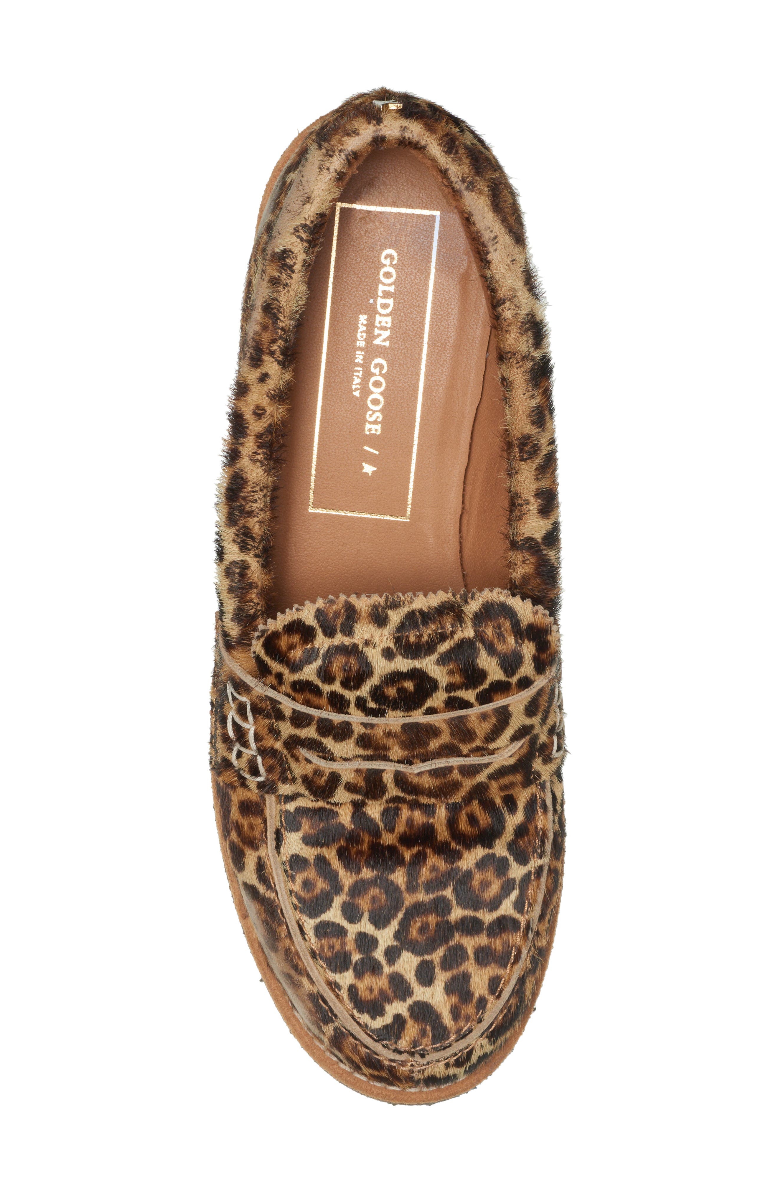 Golden Goose Jerry Genuine Calf Hair Loafer, Alternate, color, Beige Brown Leo Calf Hair