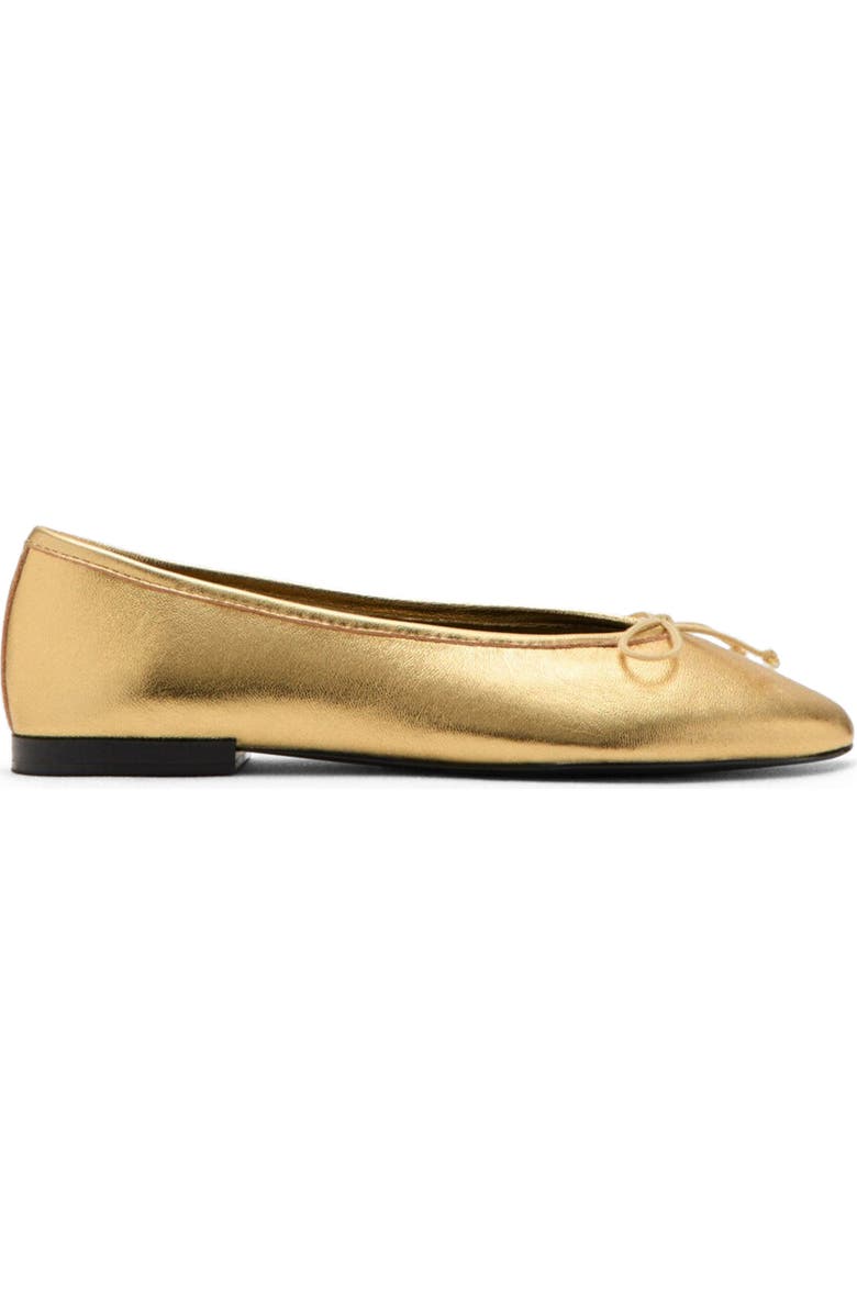 MANGO Ballet Flat, Alternate, color, Gold