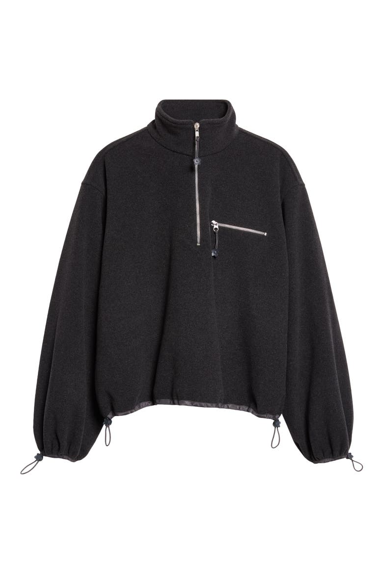 Frederik Half Zip Wool Blend Jacket, Main, color, CHARCOAL GREY