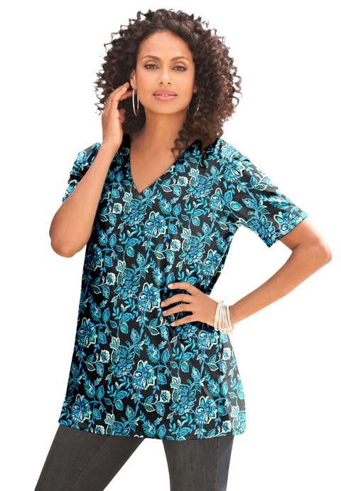 Plus Size Cotton Ultimate V Neck Tee