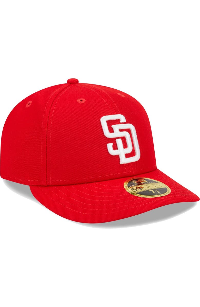 New Era Men's New Era Scarlet San Diego Padres Low Profile 59FIFTY Fitted Hat, Alternate, color, Scarlet