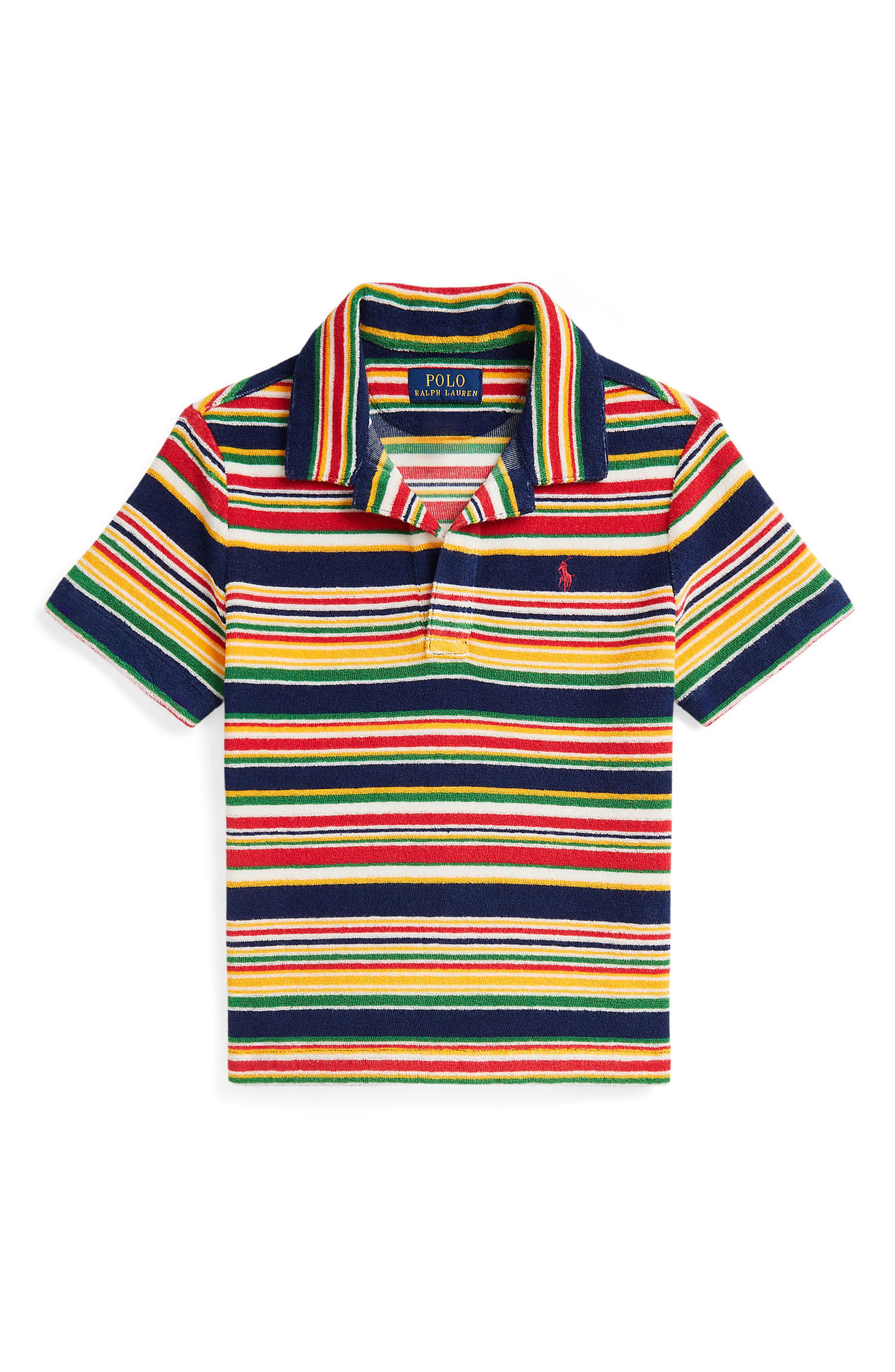 Polo Ralph Lauren Kids' Stripe Cotton Terry Polo