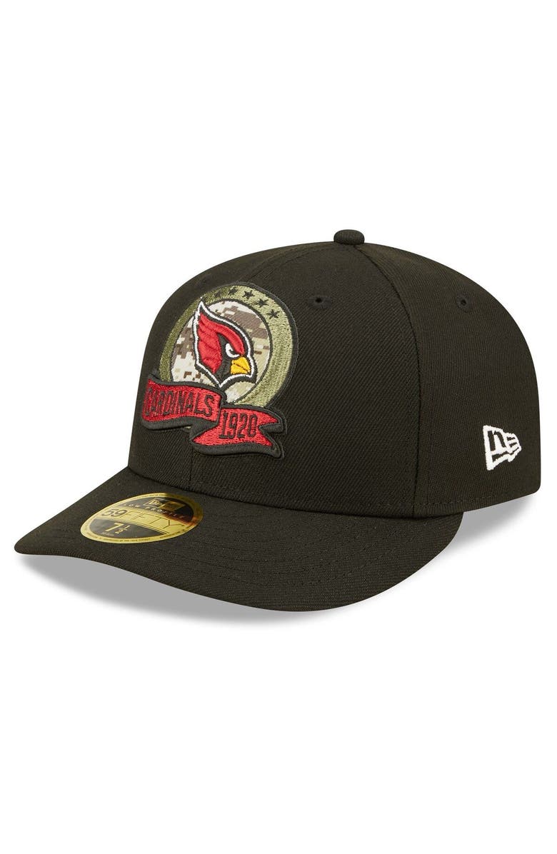 New Era Men's New Era Black Arizona Cardinals 2022 Salute To Service Low Profile 59FIFTY Fitted Hat, Alternate, color,
