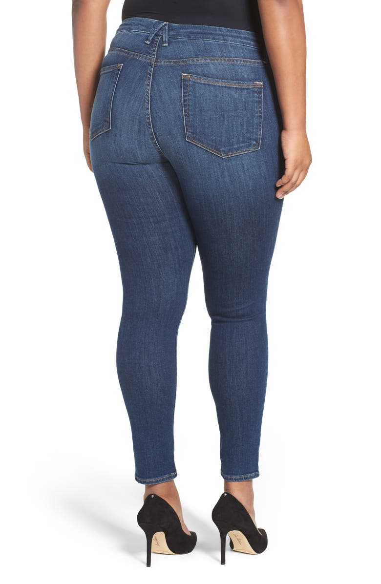 Good American Good Legs High Rise Ripped Skinny Jeans, Alternate, color, 