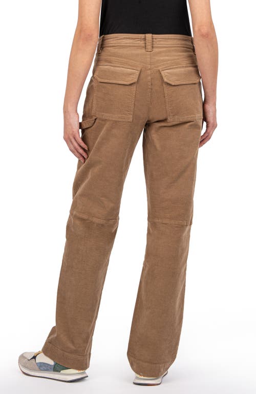 Shop Kut From The Kloth Sienna High Waist Wide Leg Utility Pants In Khaki