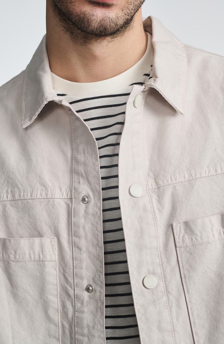 Mavi Jeans Oversize Cotton Herringbone Snap-Up Jacket, Alternate, color, 